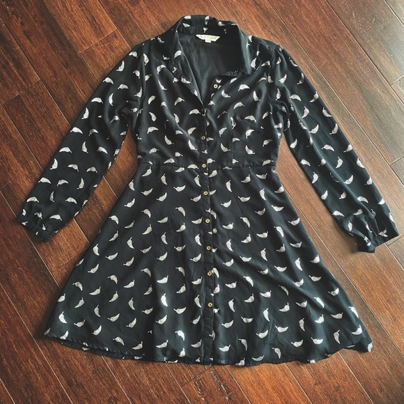 Modcloth Dresses & Skirts - Metallic Feather Dress